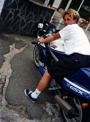 gary in a pair of white socks